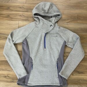 AVALANCHE Grey 1/4 Zip Hoodie w/ Front Zip Pockets